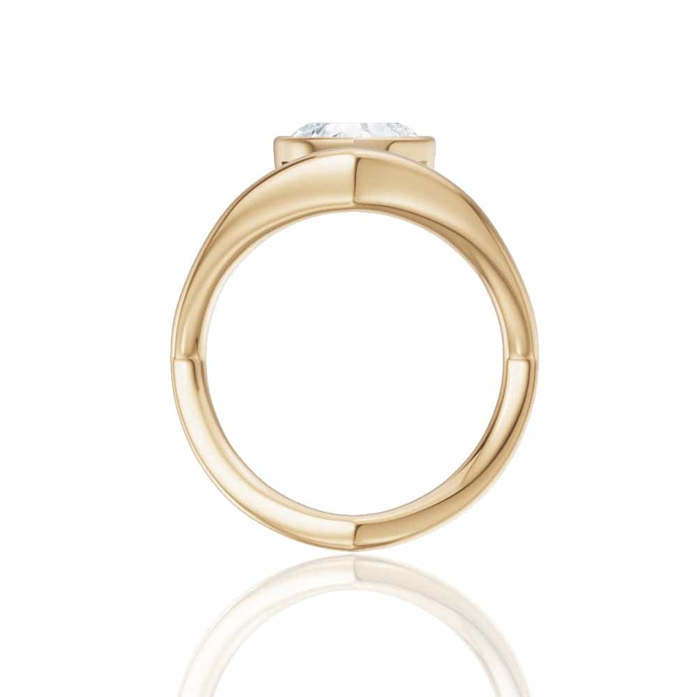 14kt yellow gold/18kt yellow gold/heart/side