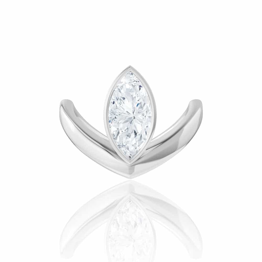14kt white gold/18kt white gold/platinum/marquise/top