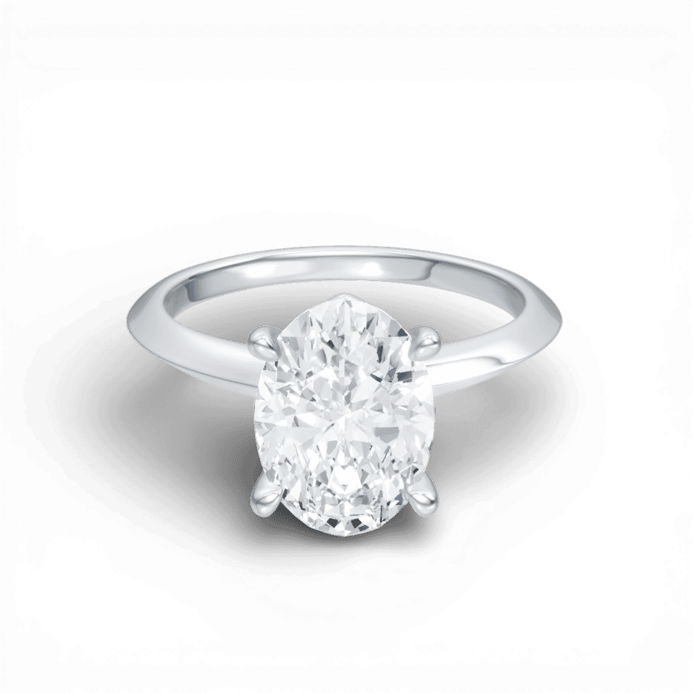 14kt white gold/18kt white gold/platinum/oval/top