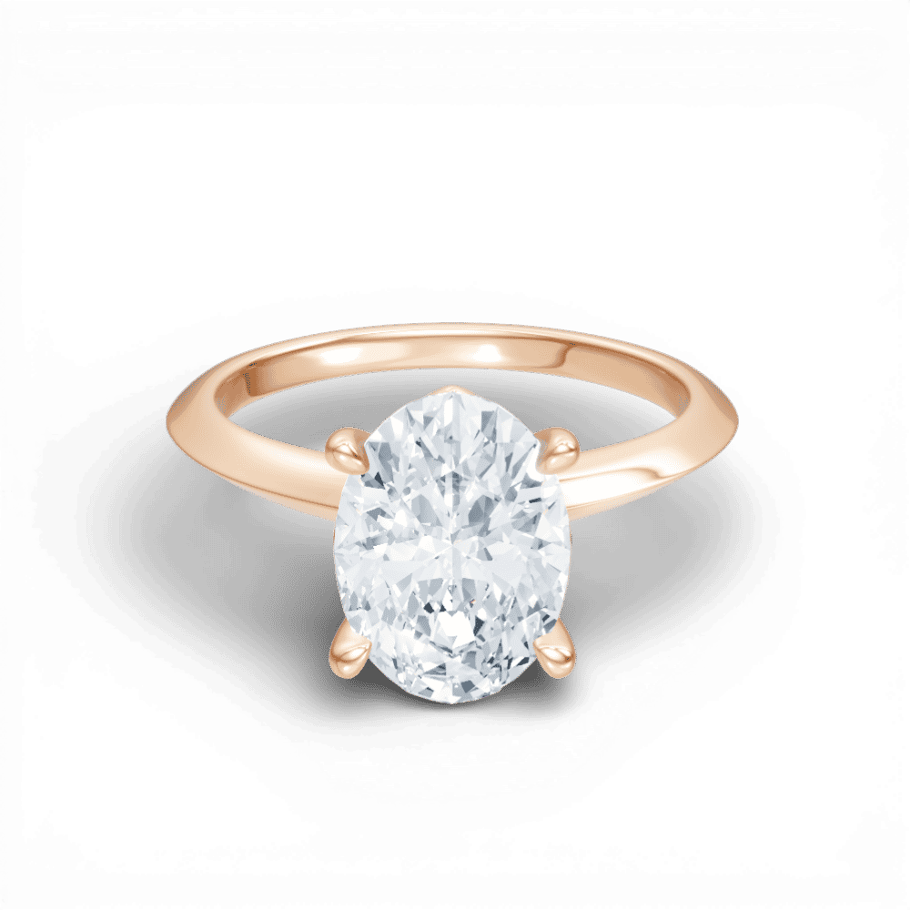 18kt rose gold/oval/top