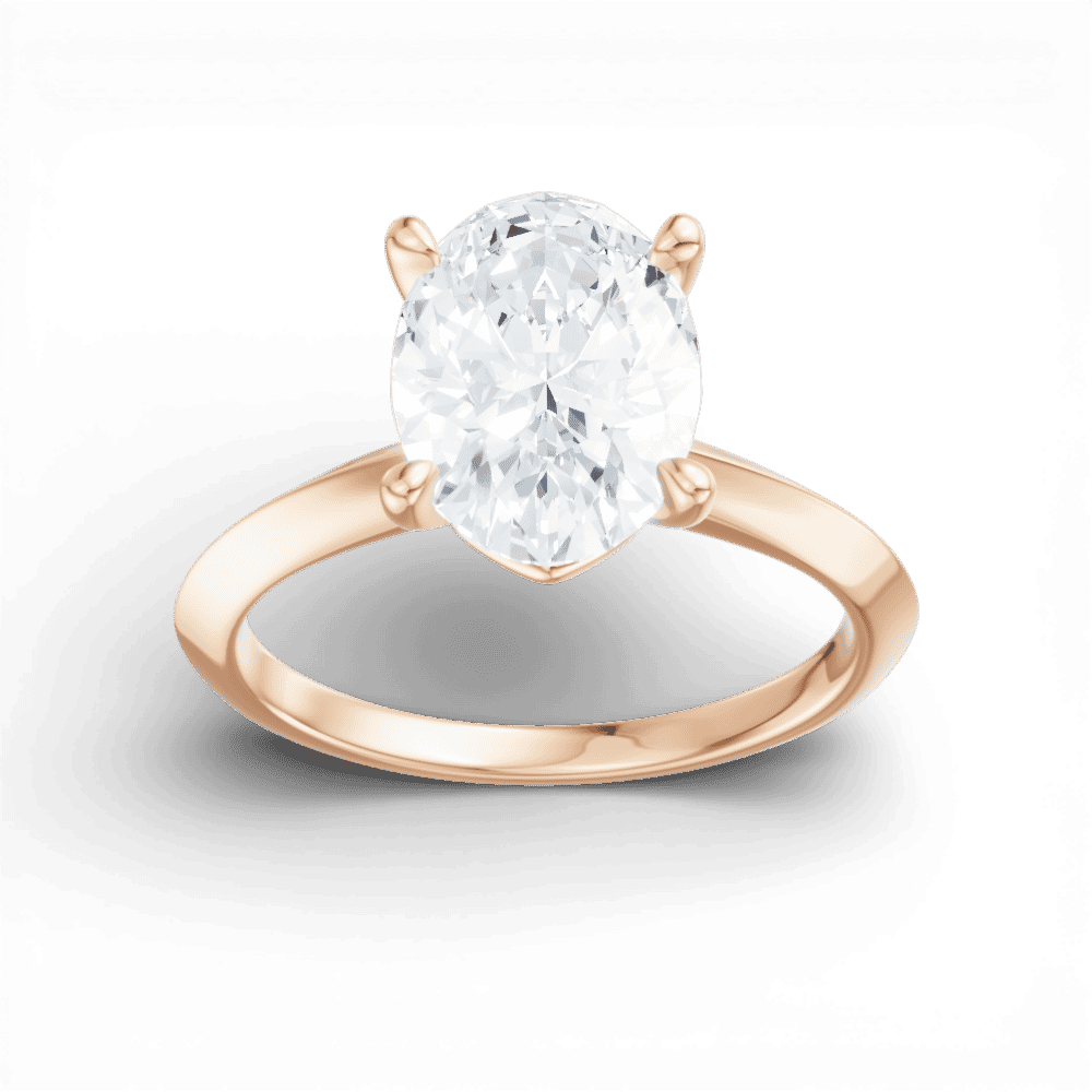 18kt rose gold/oval/measurements