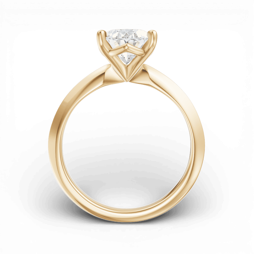 14kt yellow gold/18kt yellow gold/oval/front