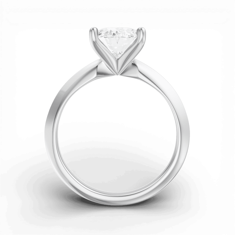 14kt white gold/18kt white gold/platinum/oval/front