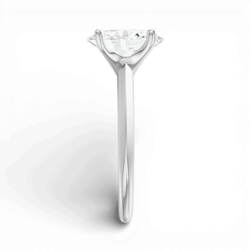 14kt white gold/18kt white gold/platinum/oval/side