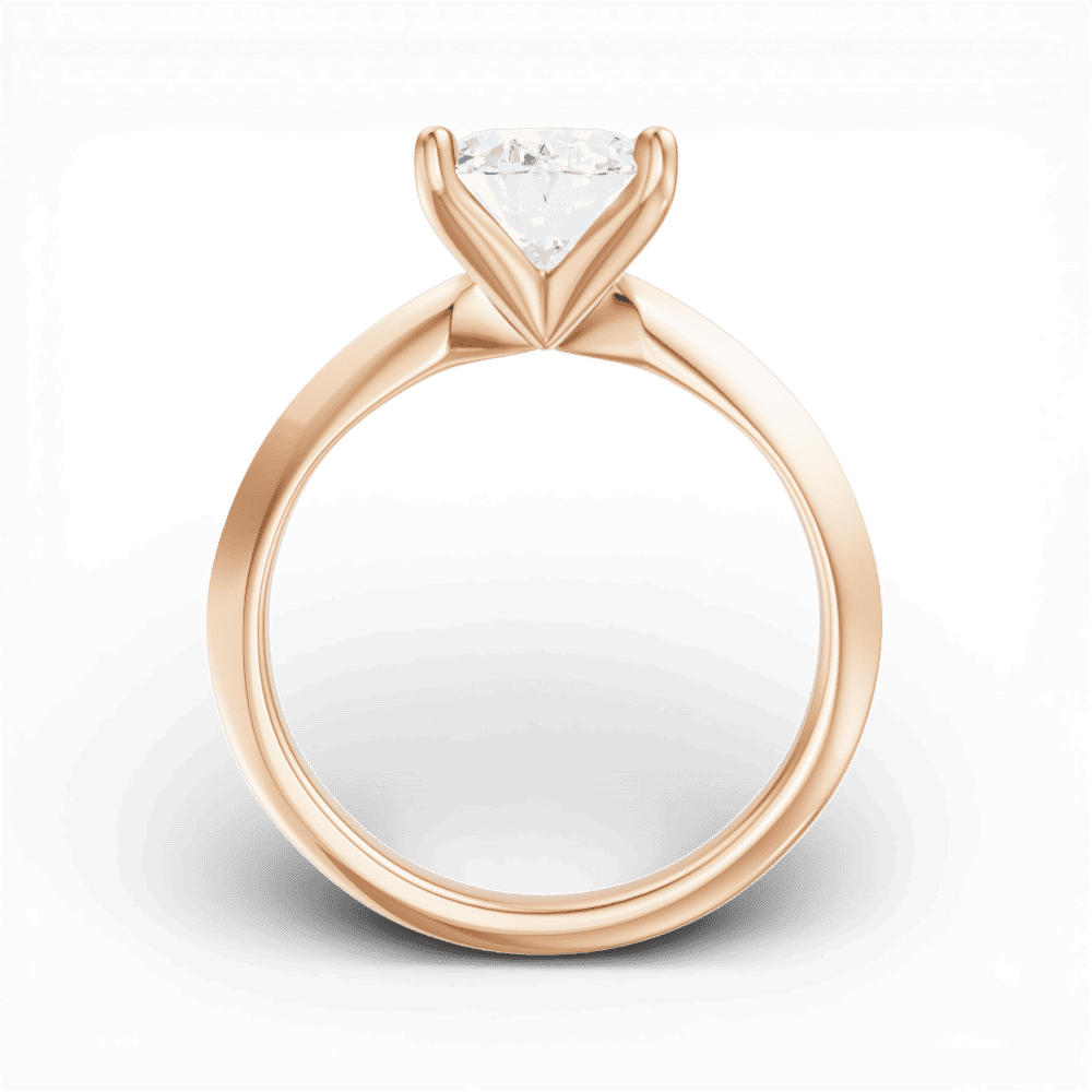 18kt rose gold/oval/front
