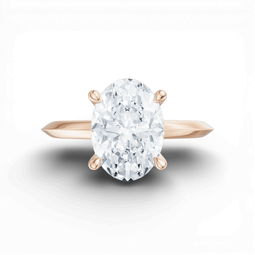 18kt rose gold/oval/model