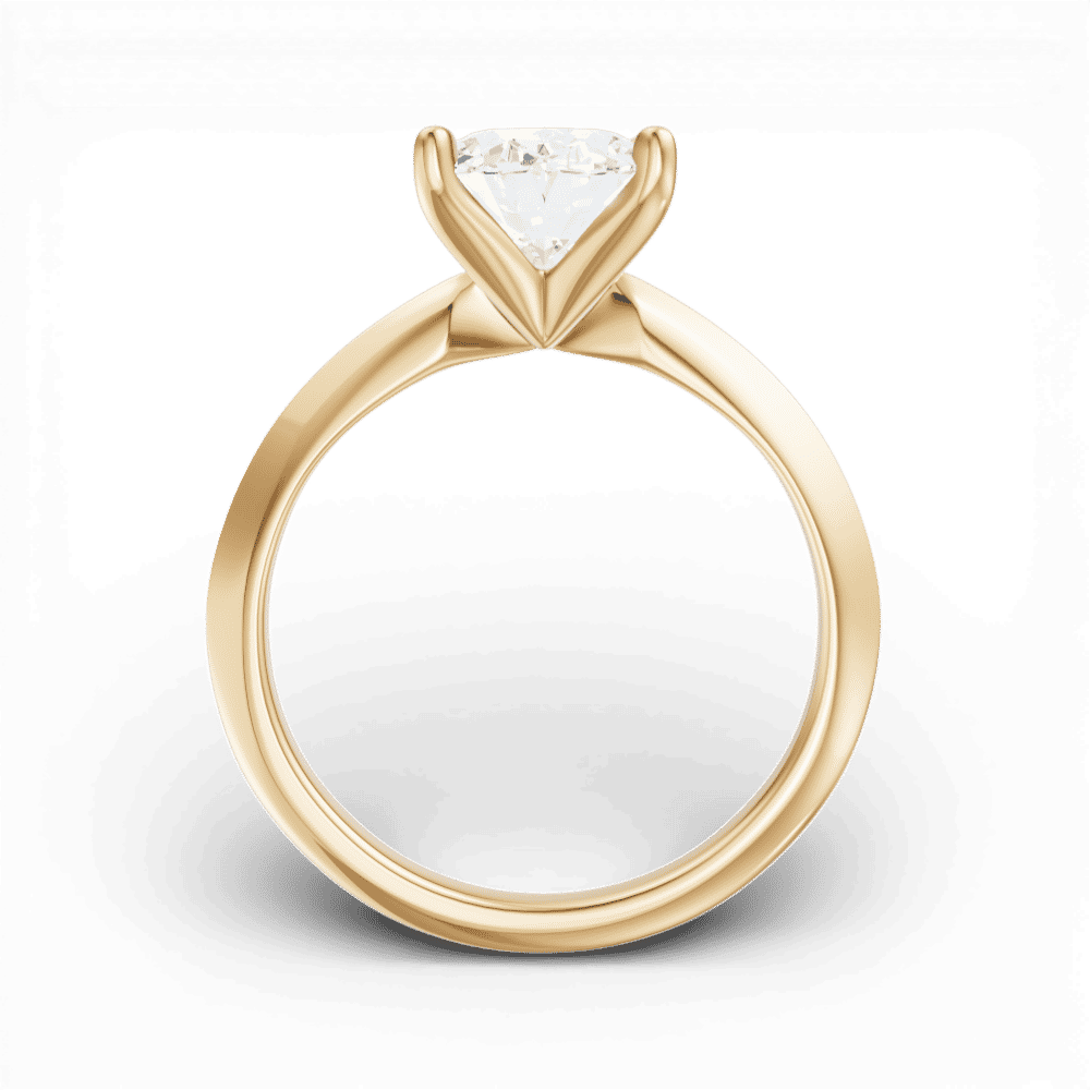 14kt yellow gold/18kt yellow gold/oval/front