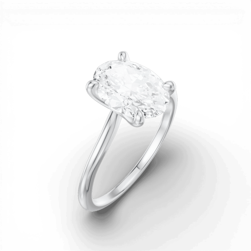 14kt white gold/18kt white gold/platinum/oval/perspective