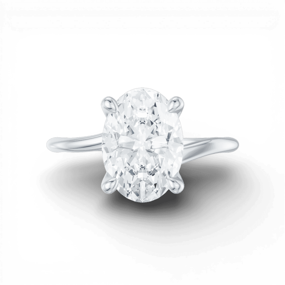 14kt white gold/18kt white gold/platinum/oval/model