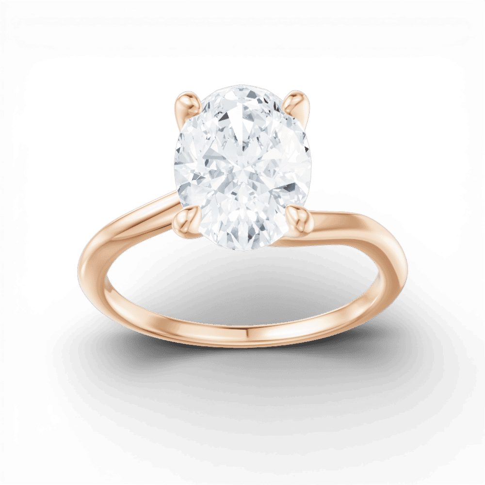 18kt rose gold/oval/measurements