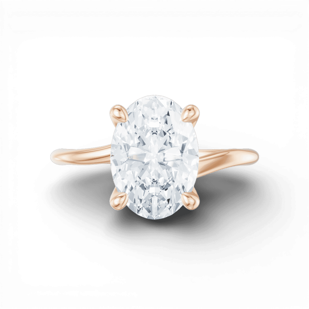 18kt rose gold/oval/model