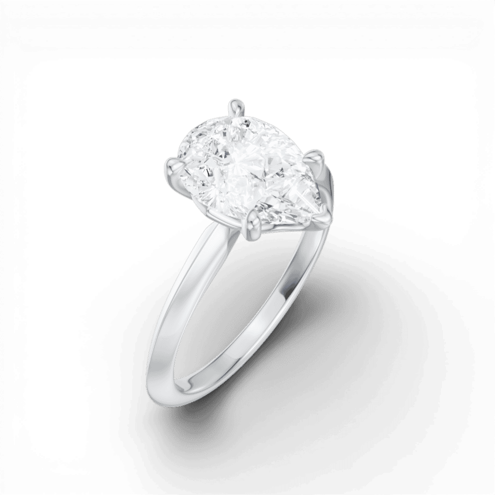 14kt white gold/18kt white gold/platinum/pear/perspective