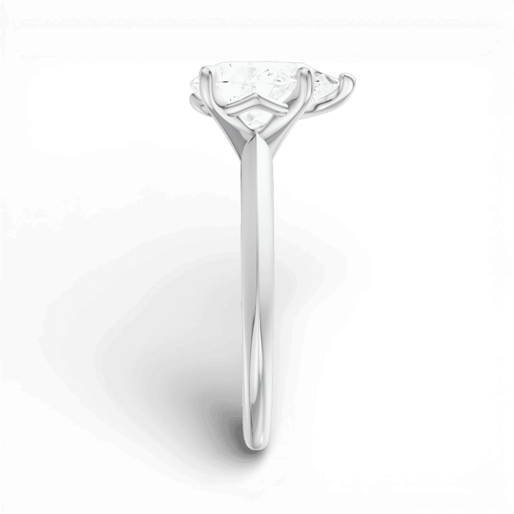 14kt white gold/18kt white gold/platinum/pear/side