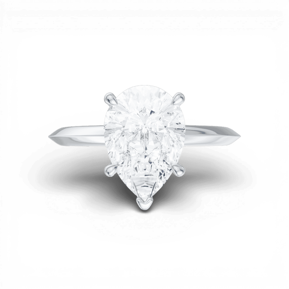 14kt white gold/18kt white gold/platinum/pear/model