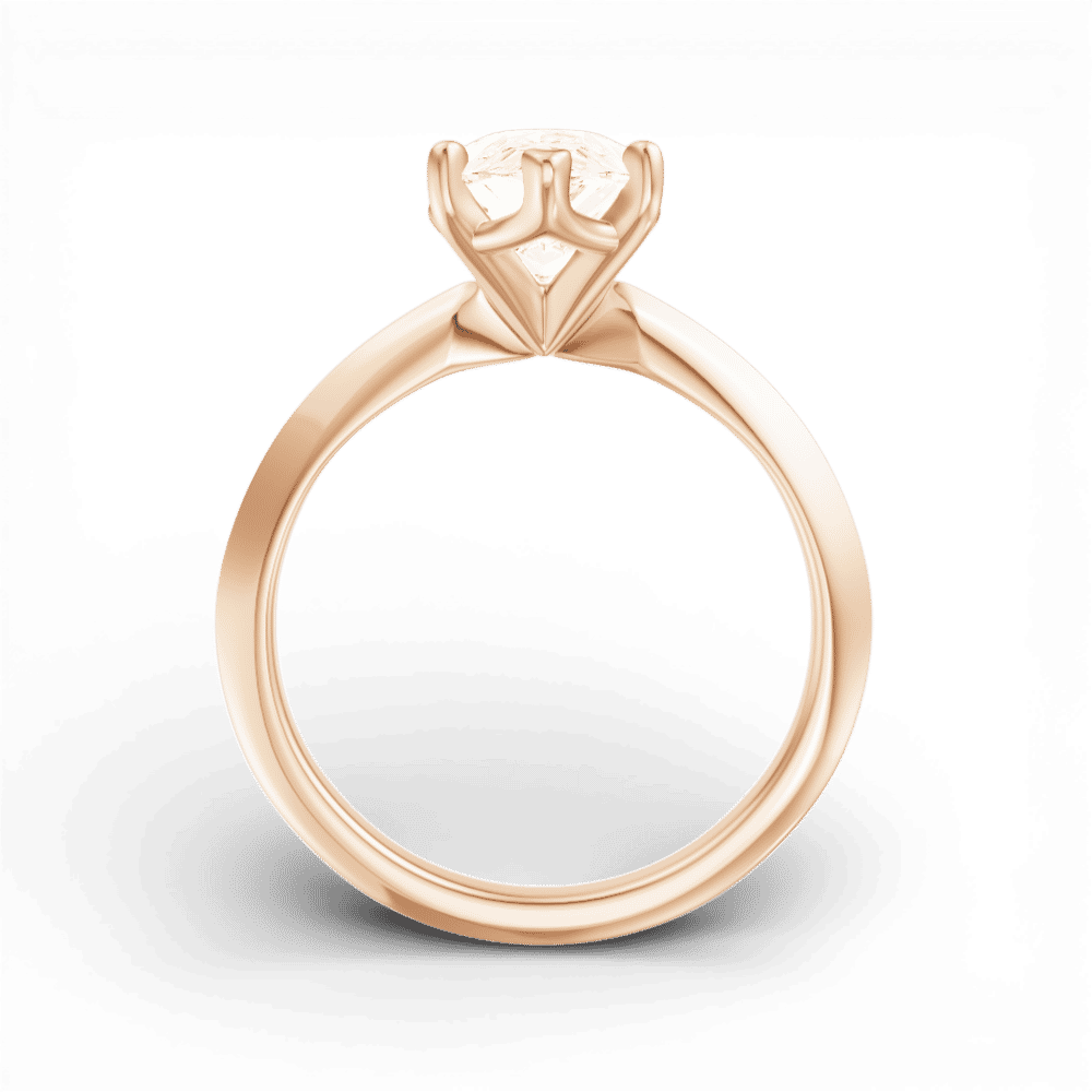 18kt rose gold/pear/front