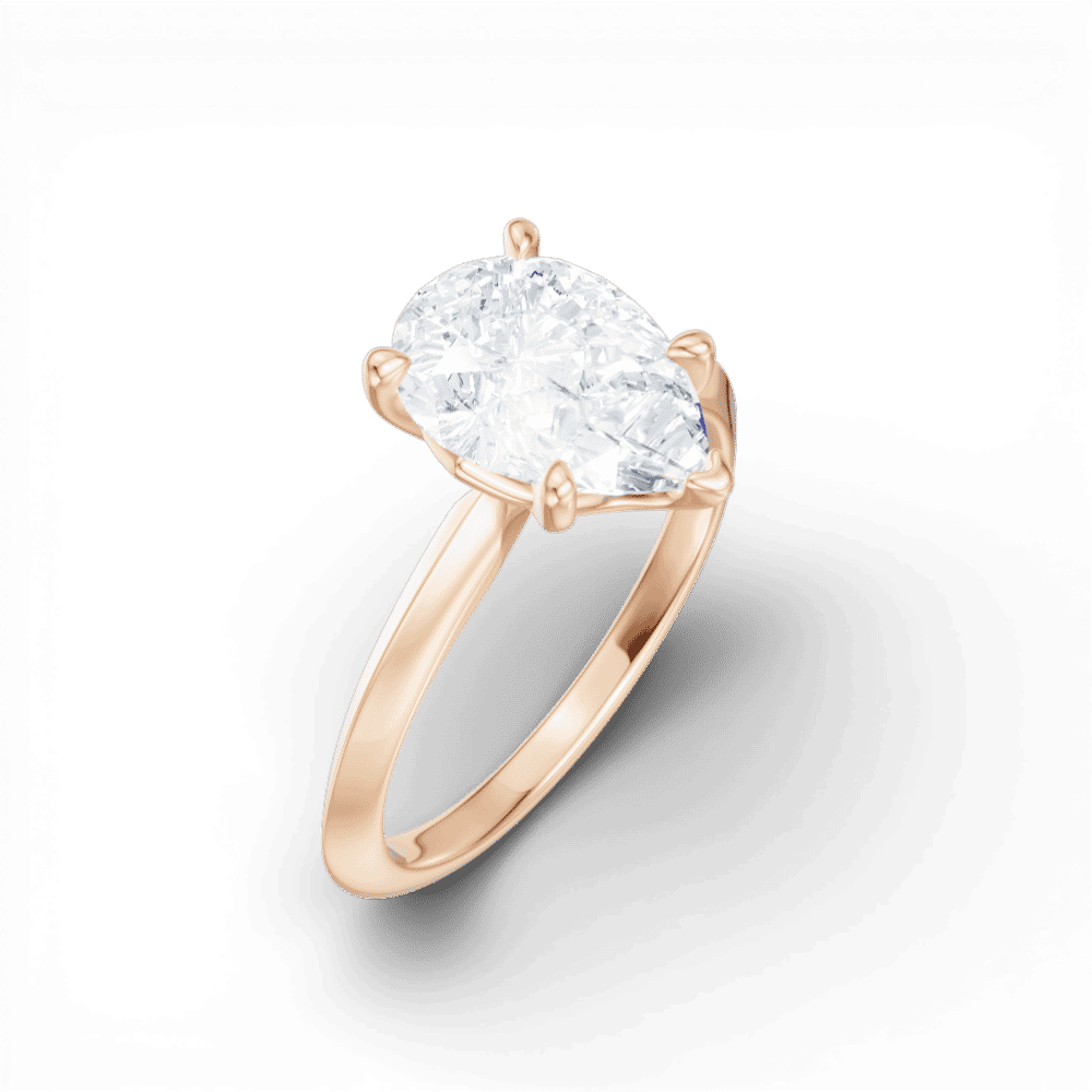 18kt rose gold/pear/perspective