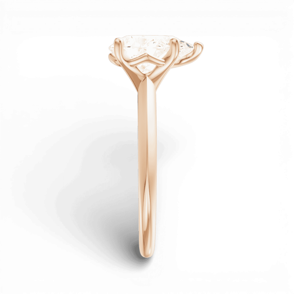 18kt rose gold/pear/side