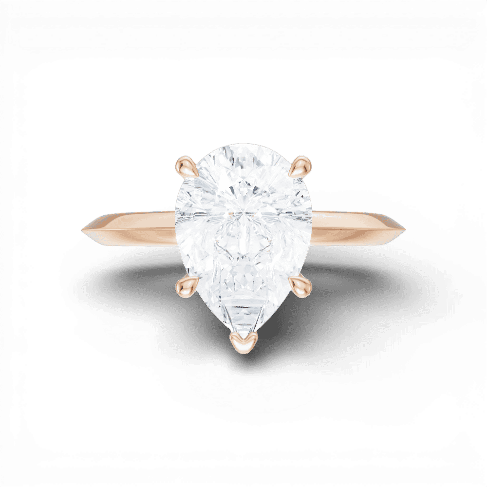 18kt rose gold/pear/model