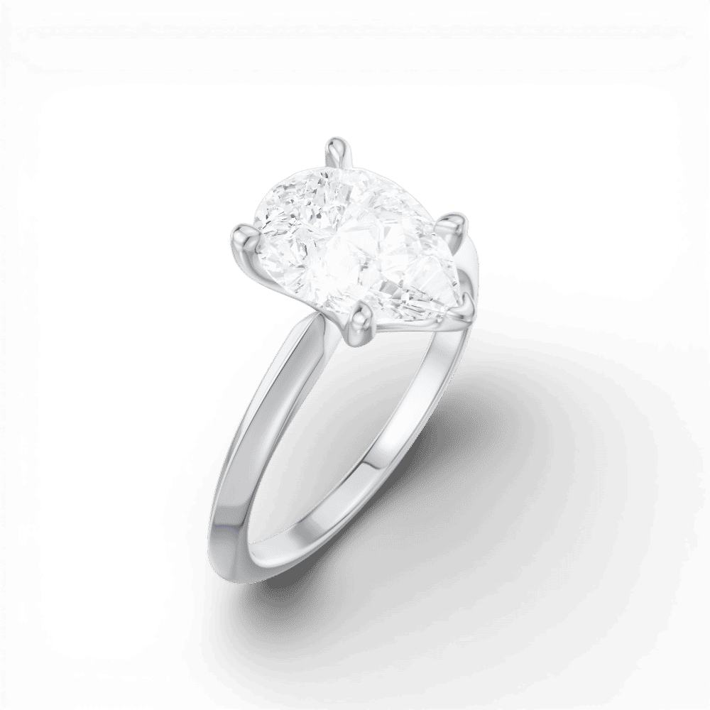 14kt white gold/18kt white gold/platinum/pear/perspective