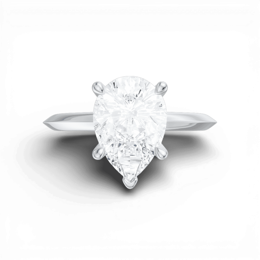 14kt white gold/18kt white gold/platinum/pear/model