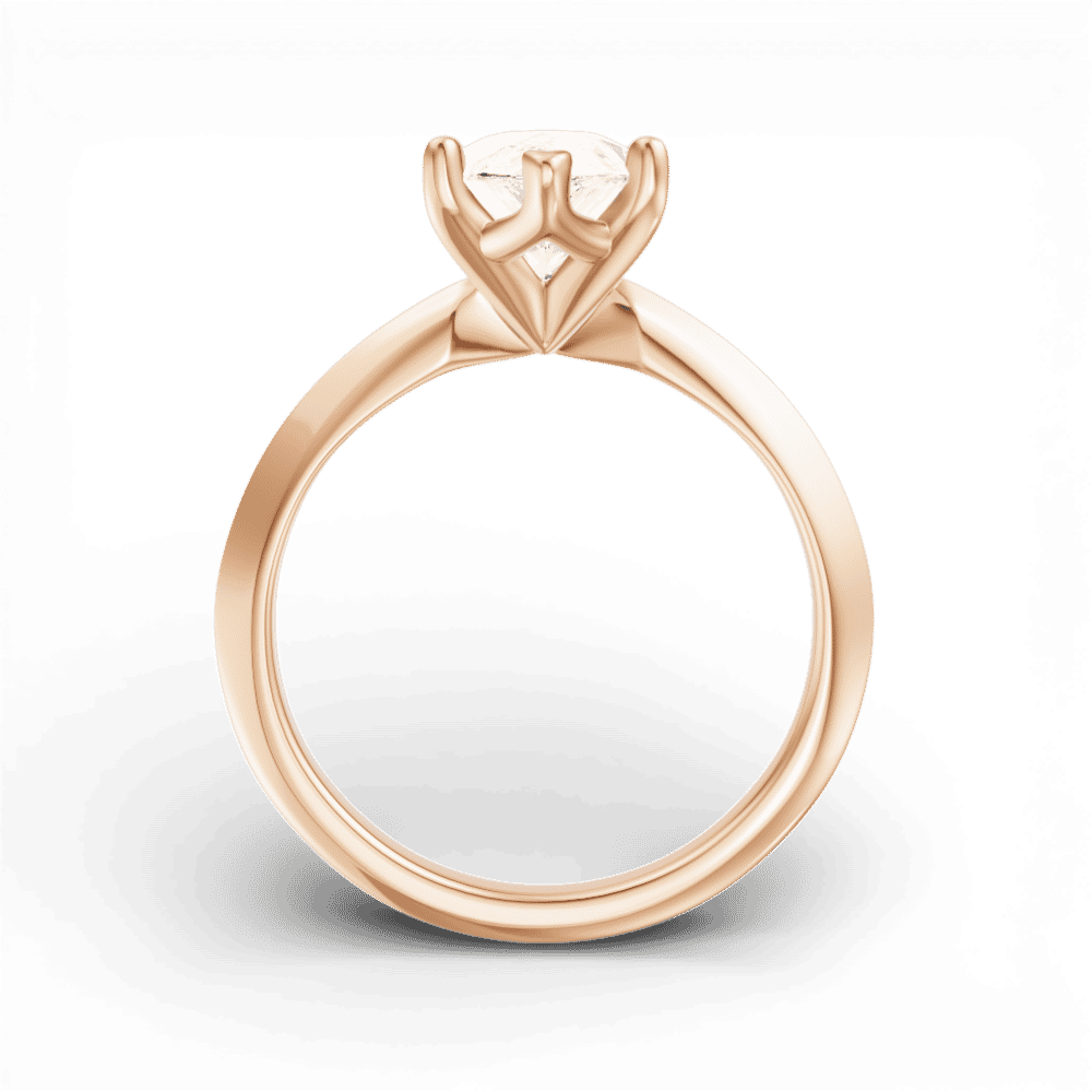 18kt rose gold/pear/front