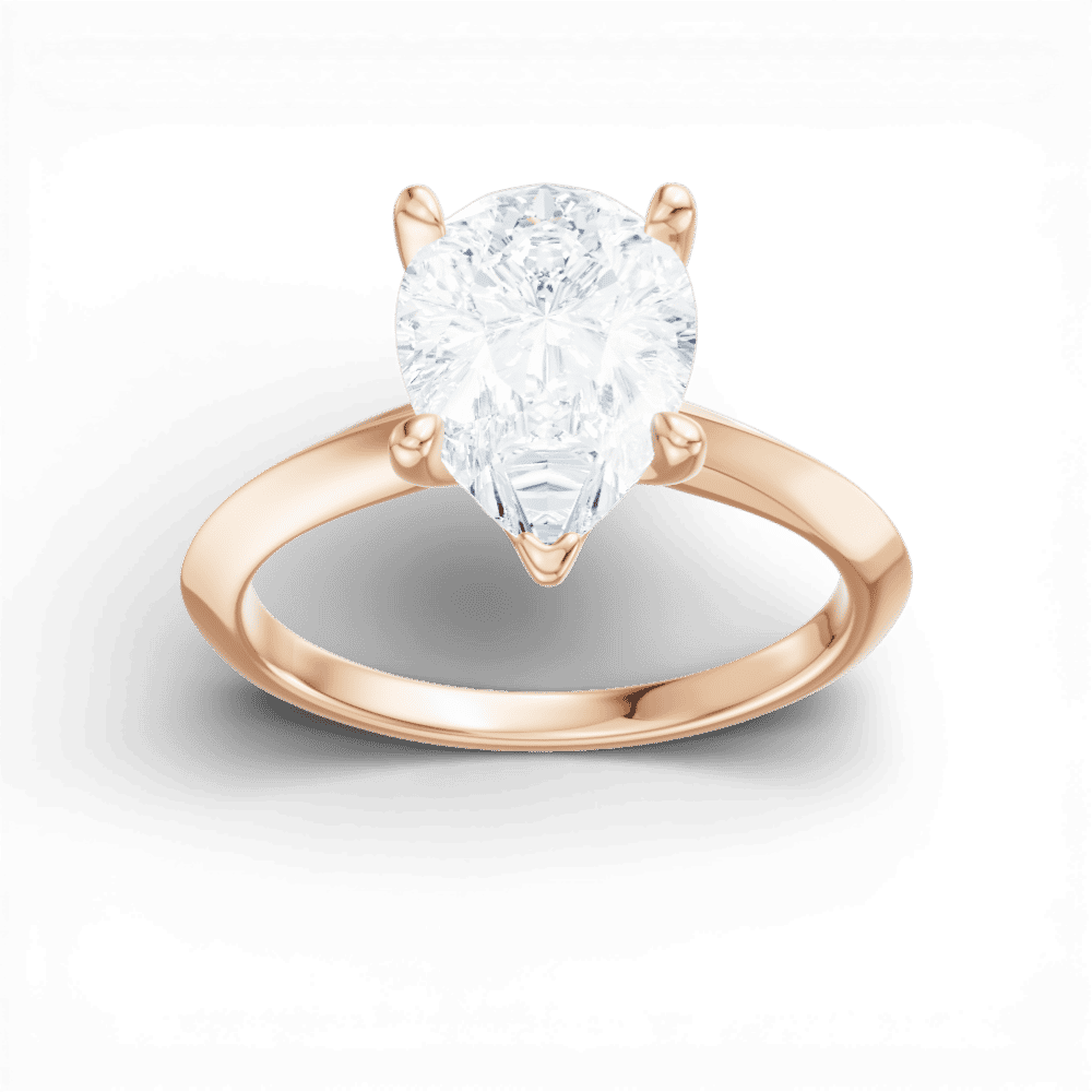 18kt rose gold/pear/measurements