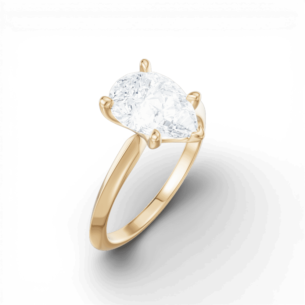 14kt yellow gold/18kt yellow gold/pear/perspective