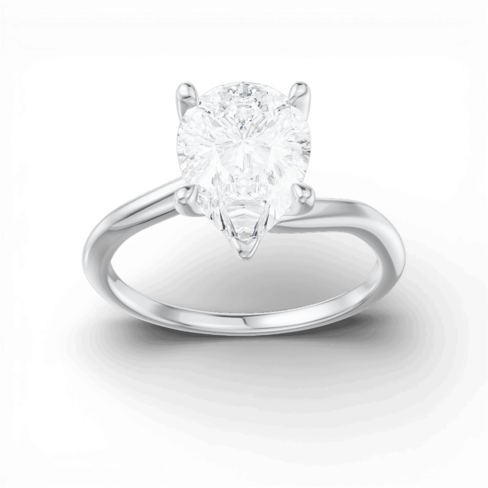 14kt white gold/18kt white gold/platinum/pear/measurements