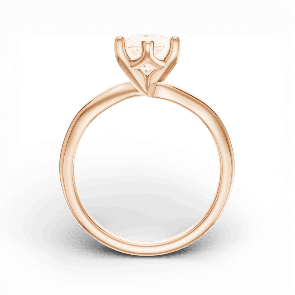 18kt rose gold/pear/front