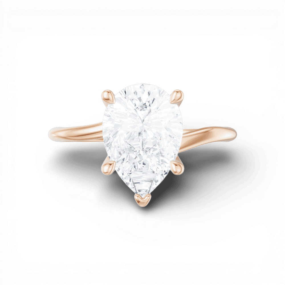 18kt rose gold/pear/model