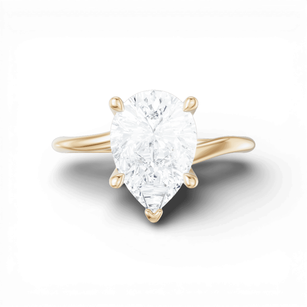 14kt yellow gold/18kt yellow gold/pear/model