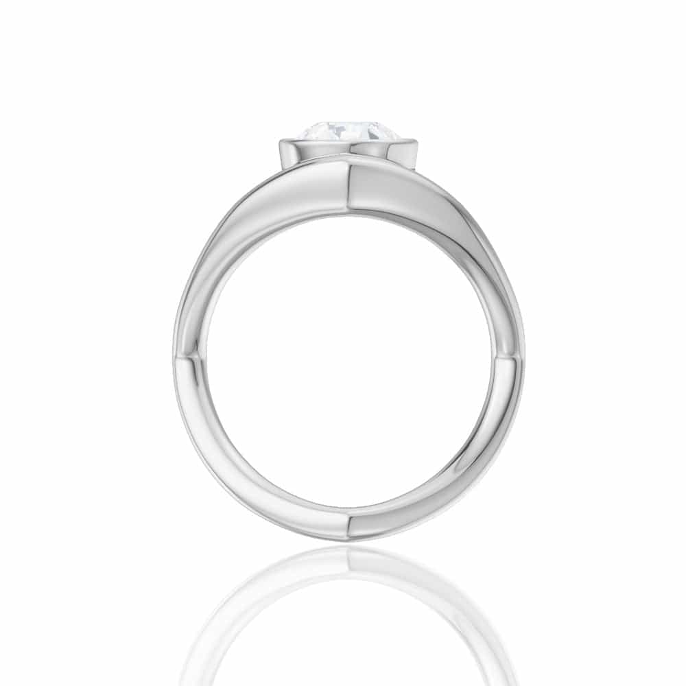 14kt white gold/18kt white gold/platinum/pear/side