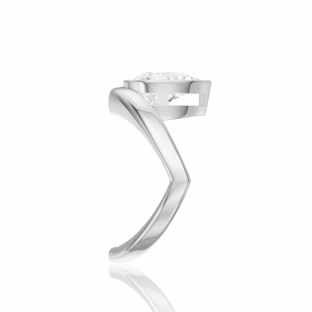 14kt white gold/18kt white gold/platinum/pear/perspective