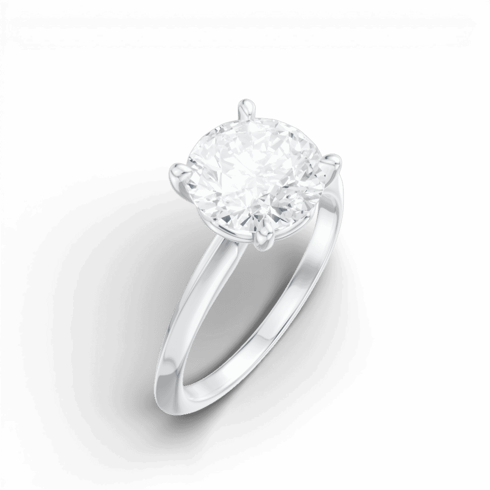 14kt white gold/18kt white gold/platinum/round/perspective