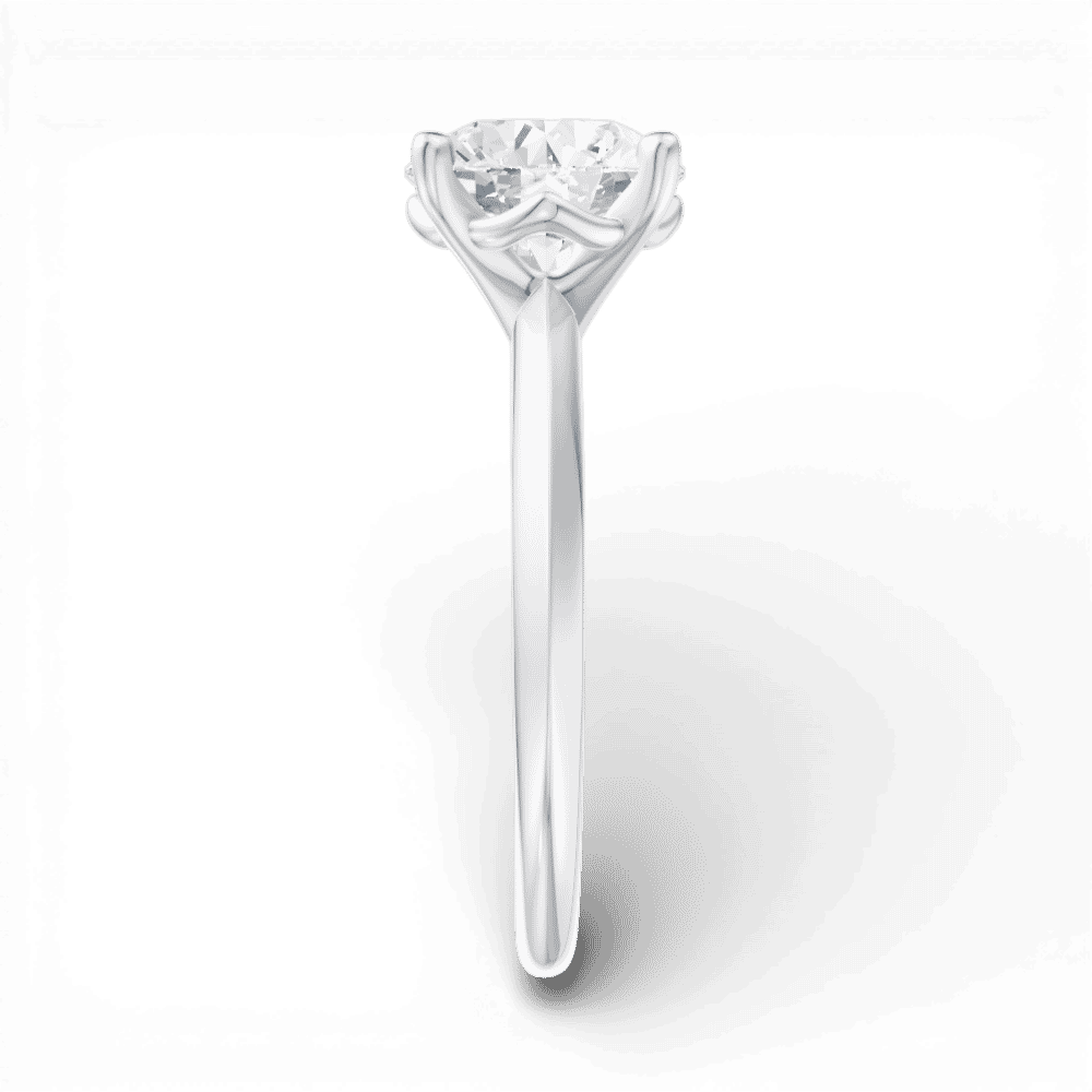 14kt white gold/18kt white gold/platinum/round/side