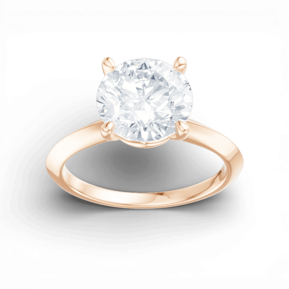 18kt rose gold/round/measurements