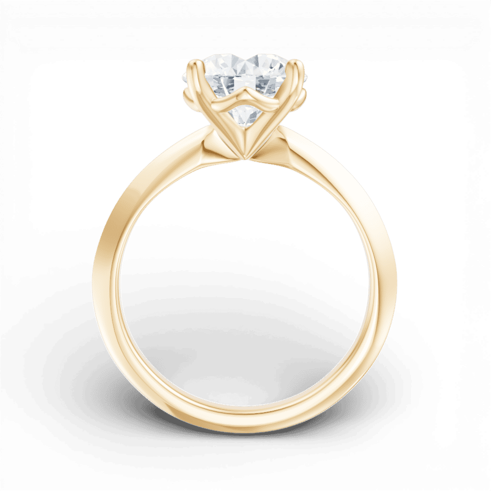 14kt yellow gold/18kt yellow gold/round/front