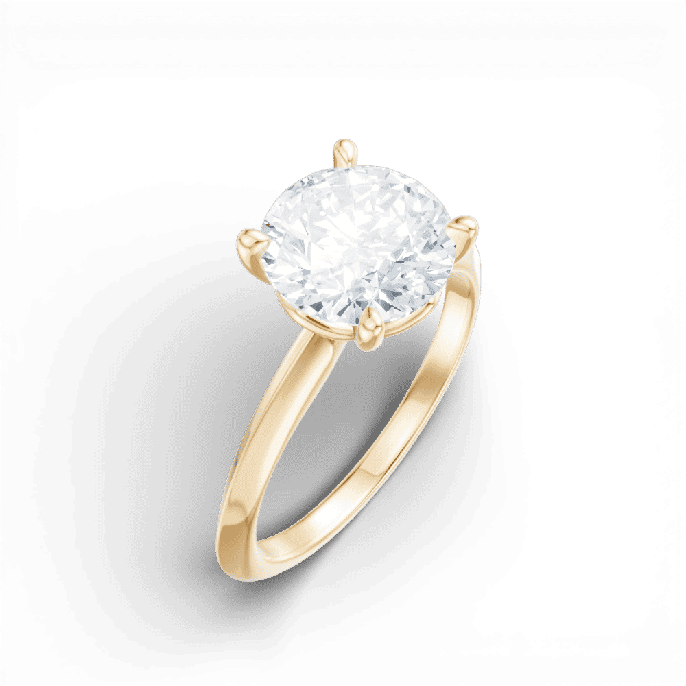 14kt yellow gold/18kt yellow gold/round/perspective