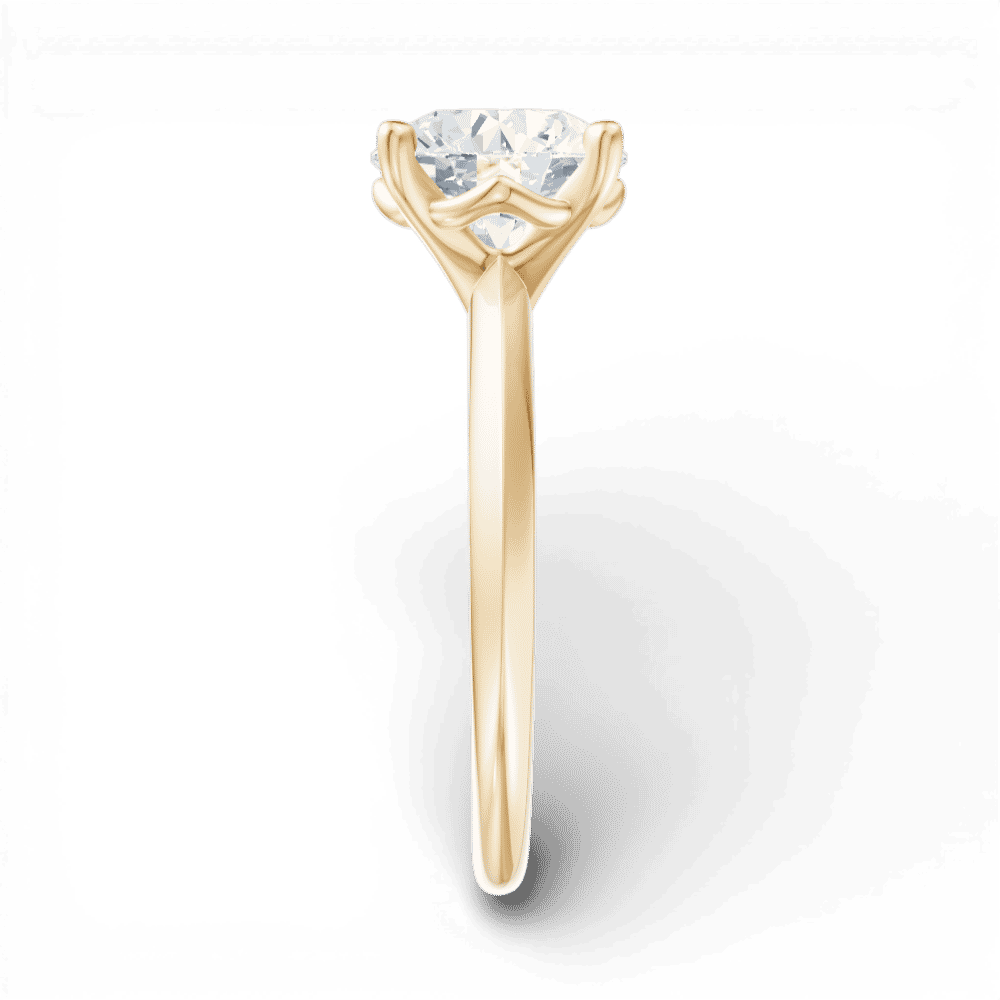 14kt yellow gold/18kt yellow gold/round/side