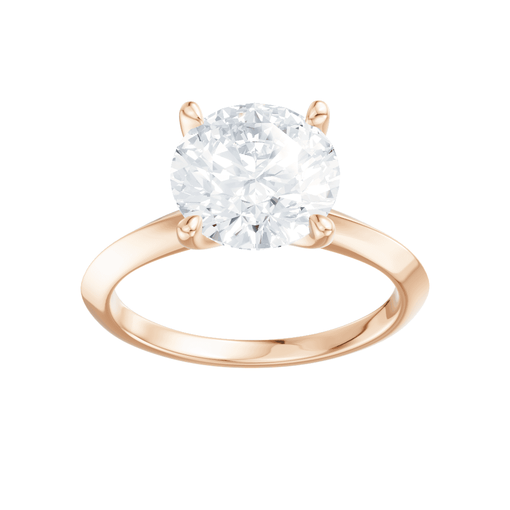 18kt rose gold/round/measurements