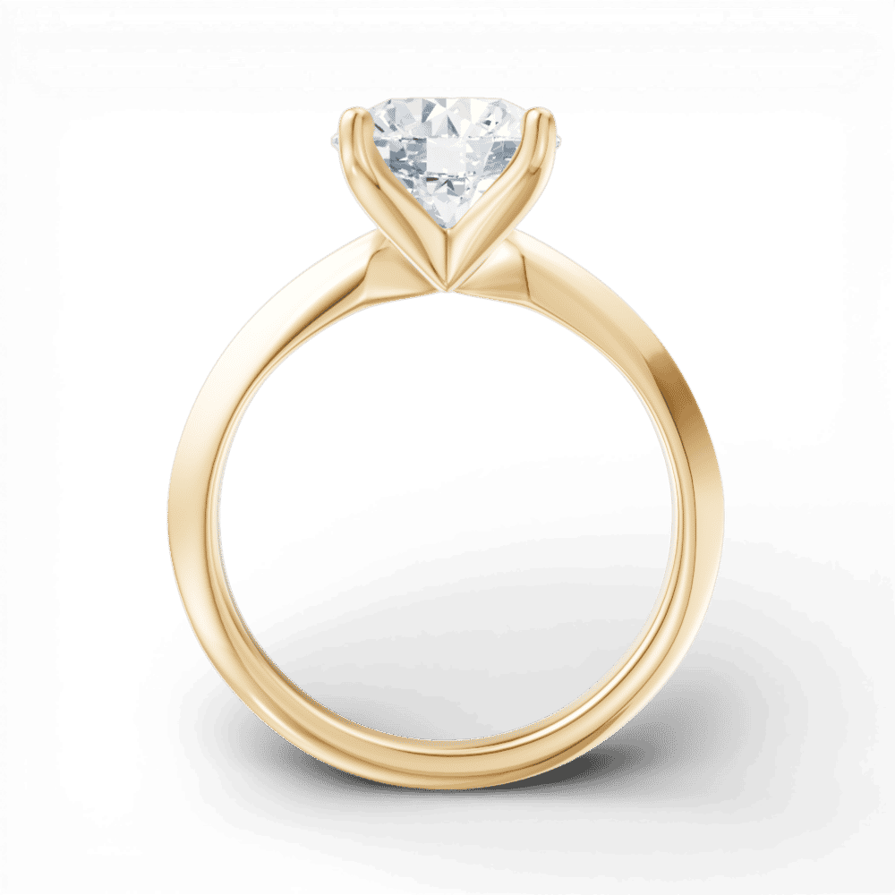 14kt yellow gold/18kt yellow gold/round/front