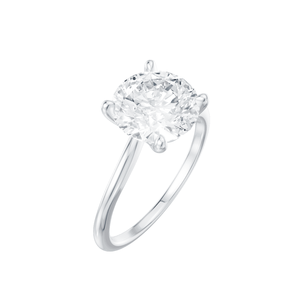 14kt white gold/18kt white gold/platinum/round/perspective