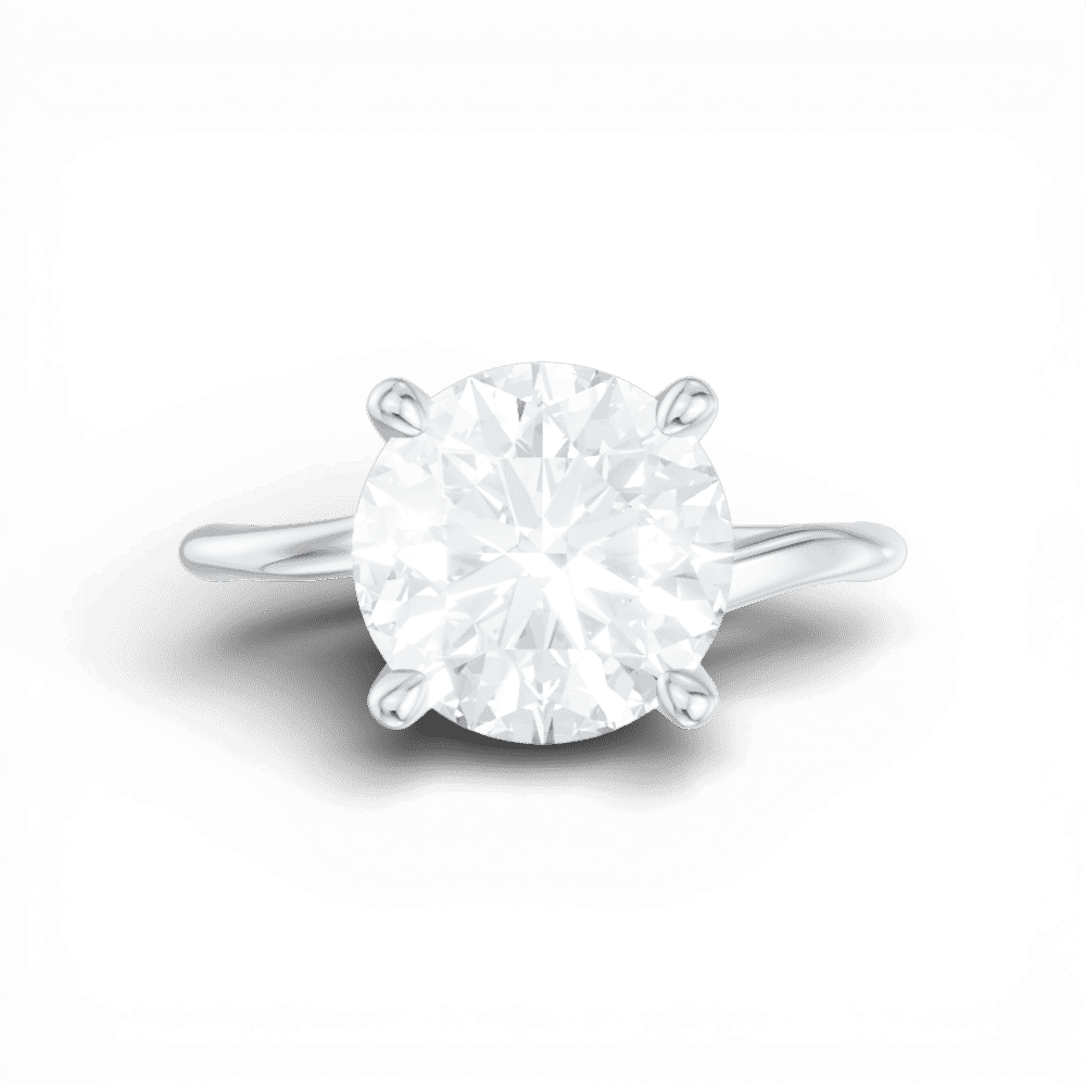 14kt white gold/18kt white gold/platinum/round/model