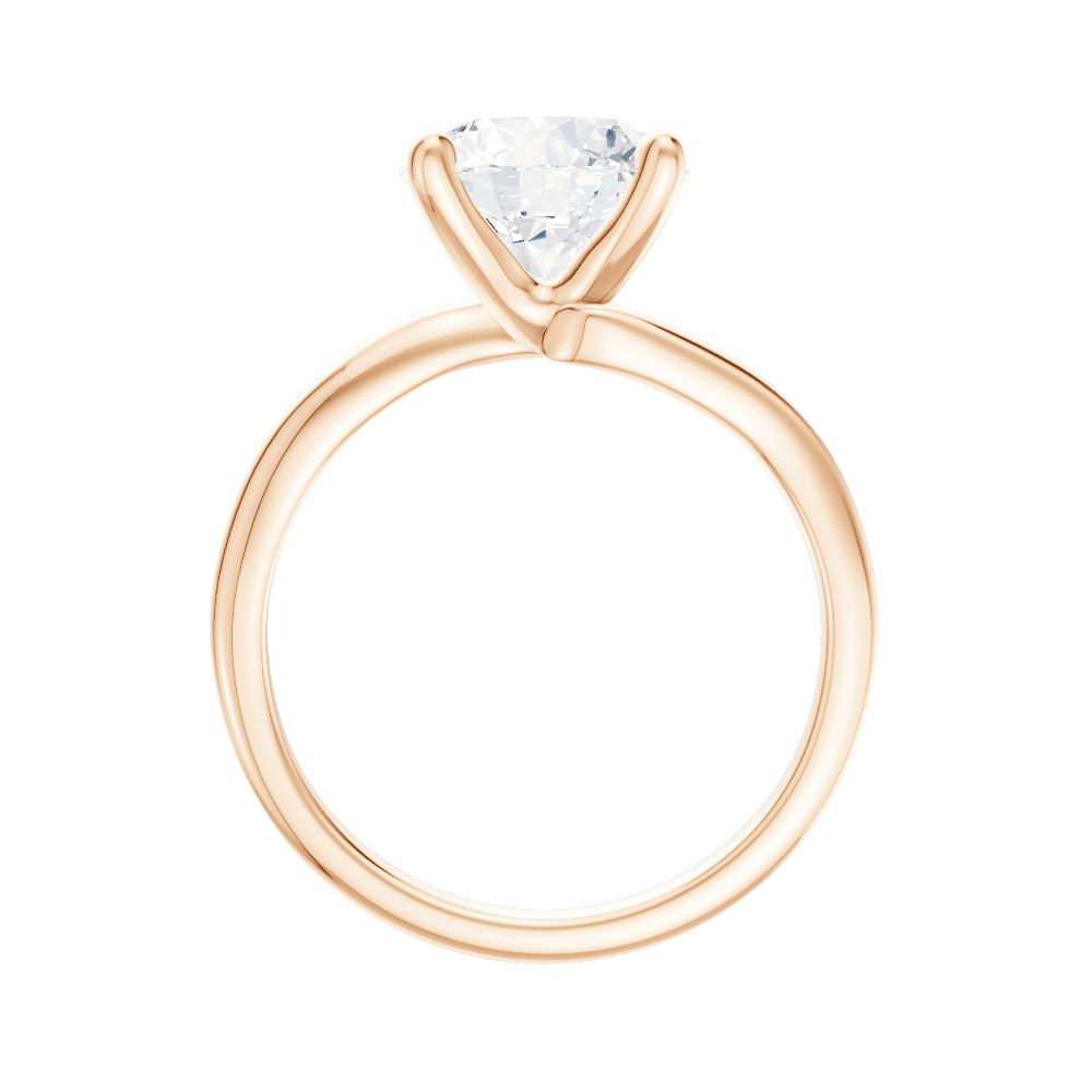 18kt rose gold/round/front