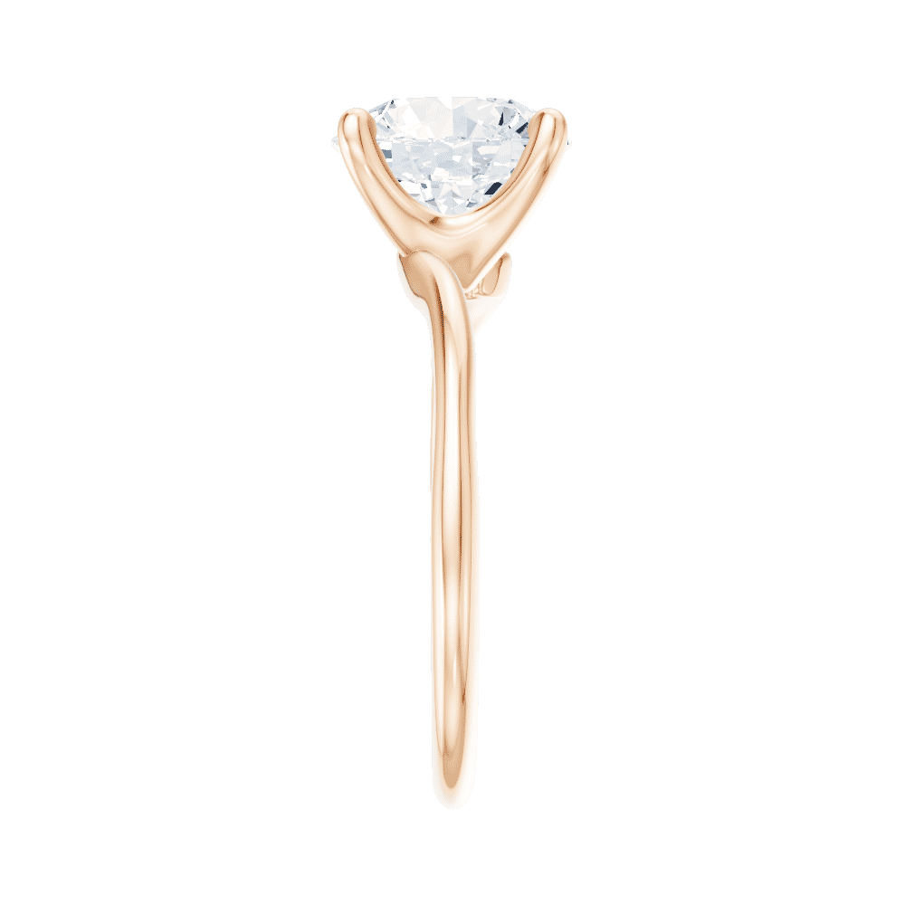 18kt rose gold/round/side