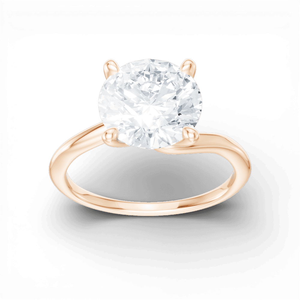 18kt rose gold/round/measurements