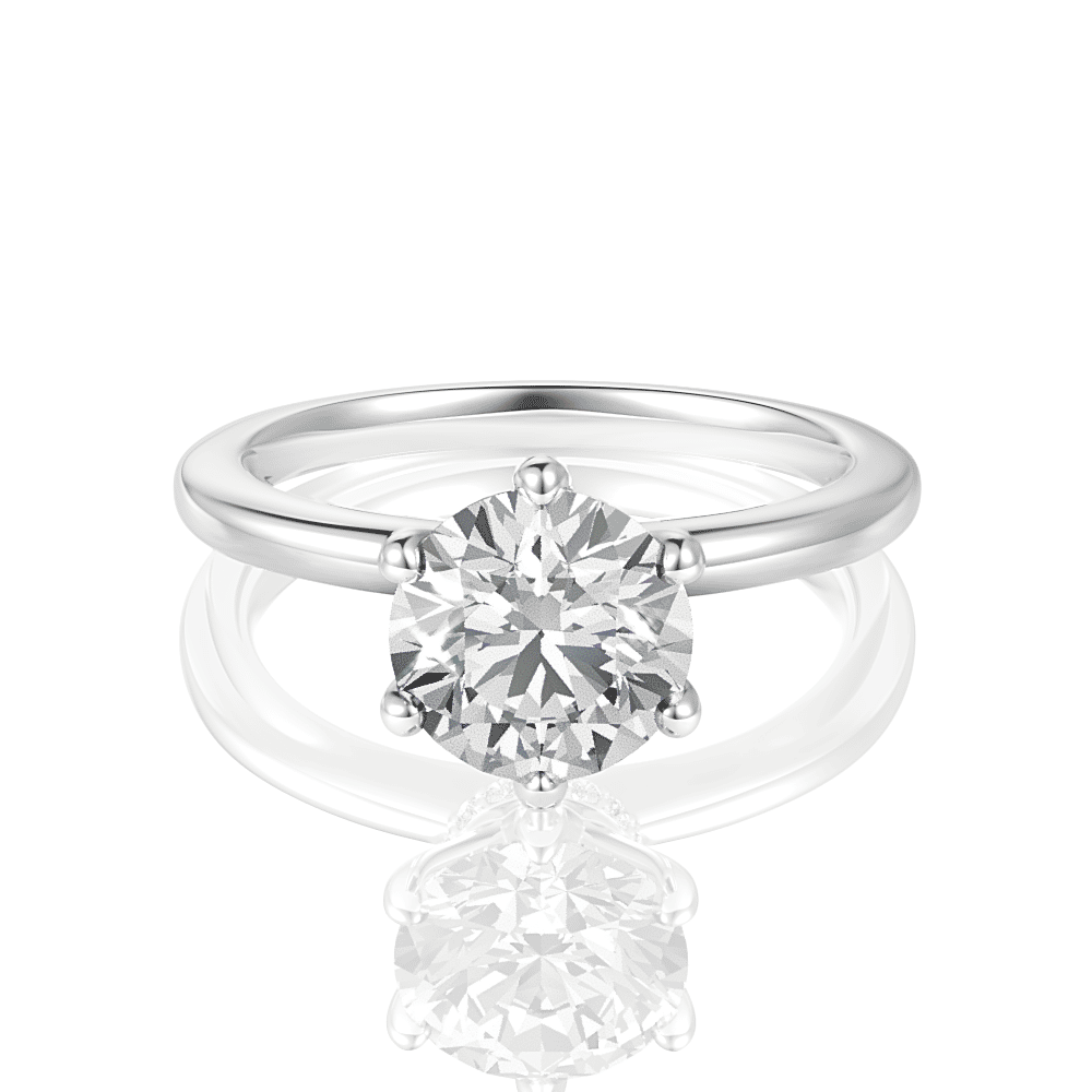 14kt white gold/18kt white gold/platinum/round/top
