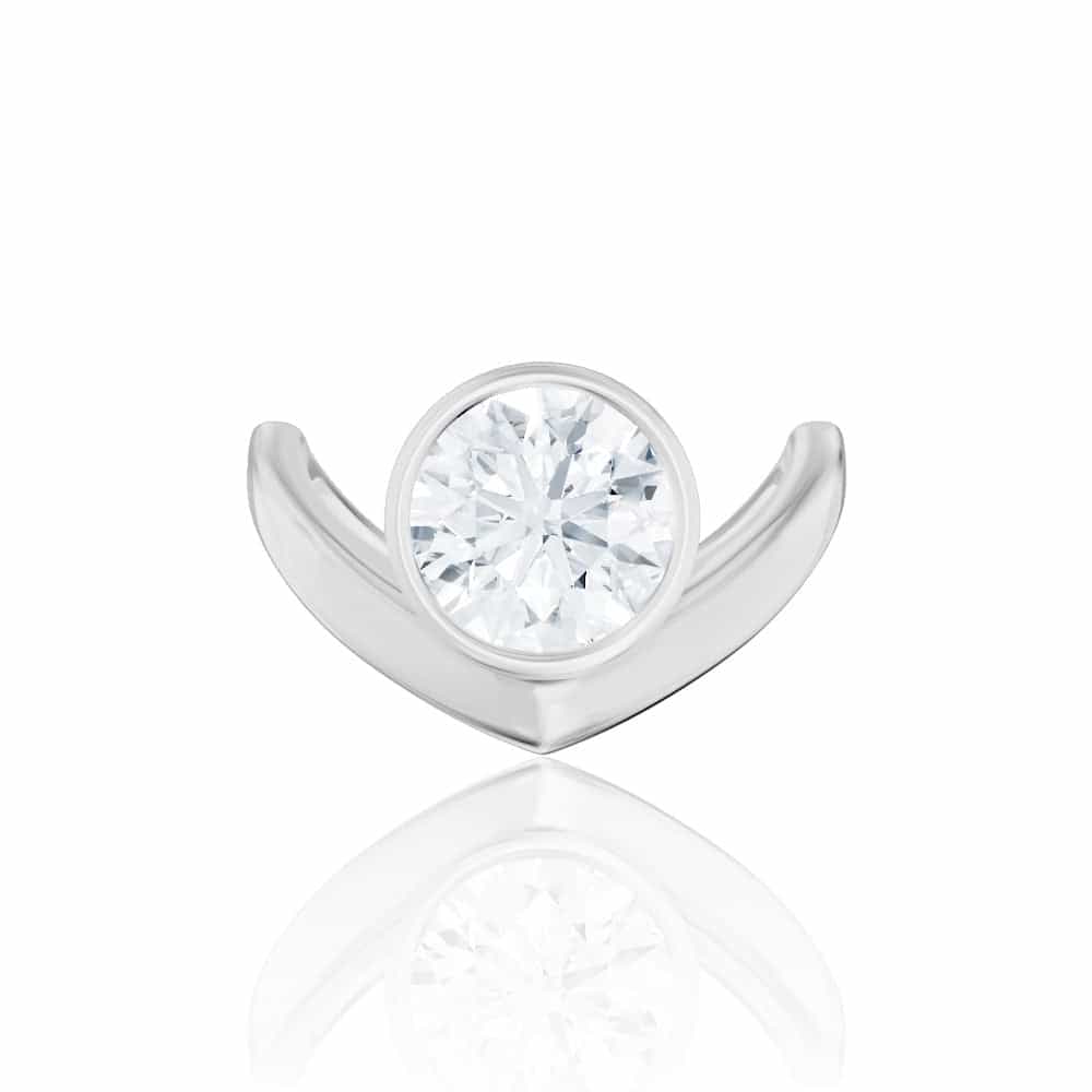 14kt white gold/18kt white gold/platinum/round/top