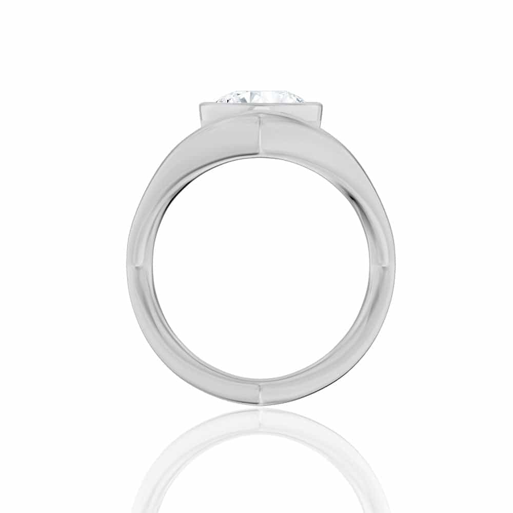 14kt white gold/18kt white gold/platinum/round/side