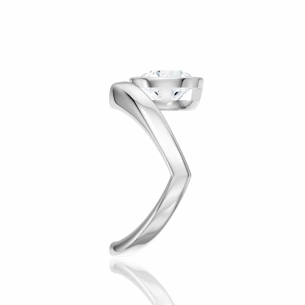 14kt white gold/18kt white gold/platinum/round/perspective